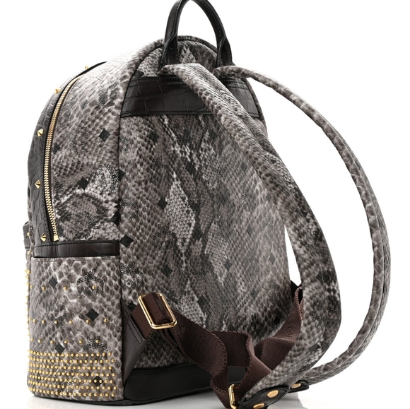 Authentic MCM Python Armor Studded Backpack Limited Edition & Rare - Picture 5 of 12